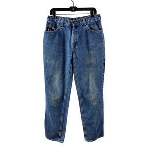 Carhartt FR Distressed Straight Leg Jeans Men's 33x34.5 (actual) HRC2 NFPA 2112